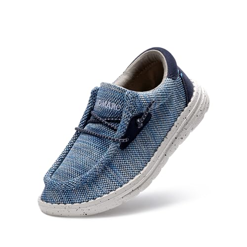 Bruno Marc Jungen Schnürschuhe Mokassins Kinder Flache Slipper Mädchen Slip on Loafer Weich Comfort Klassische Schnürschuhe,Size 26.5,Blau,SBLS2213K von Bruno Marc