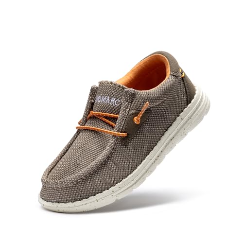 Bruno Marc Jungen Schnürschuhe Mokassins Kinder Flache Slipper Mädchen Slip on Loafer Weich Comfort Klassische Schnürschuhe,Size 32,Khaki,SBLS2213K von Bruno Marc