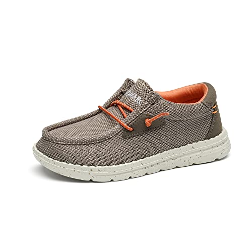 Bruno Marc Jungen Schnürschuhe Mokassins Kinder Flache Slipper Mädchen Slip on Loafer Weich Comfort Klassische Schnürschuhe Khaki SBLS2213K Größe 26.5 (EUR) von Bruno Marc