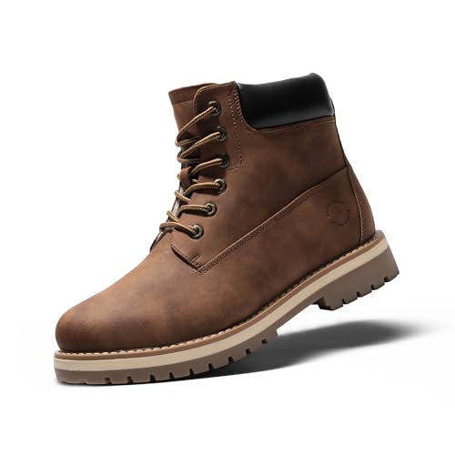 Bruno Marc Winterschuhe Herren Winterstiefel Jungs Warm Gefüttert Schneestiefel Kurzschaft Stiefeletten Arbeit Stiefel Winter Outdoor Trekking Wander Schuhe BRAUN 42 (EUR) SBSB226M-E von Bruno Marc