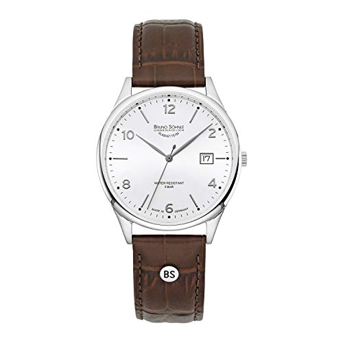 Bruno Söhnle 17-13221-261 Momento III Herren-Armbanduhr, Quarz, Edelstahlgehäuse, Saphirglas, Lederarmband, mit Dornschließe, 5 bar von Bruno Söhnle