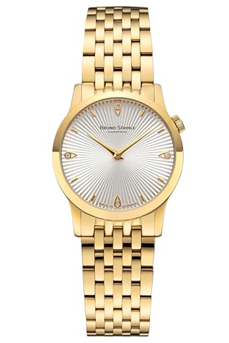 Bruno Söhnle Damenuhr Original NEU Bologna IV Damenuhr Gold Quarz Saphirglas 29mm- 17-33231-240 von Bruno Söhnle