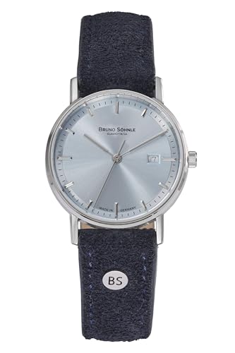 Bruno Söhnle Damenuhr Original NEU Rondo Damenuhr Blau Quarz Saphirglas 30mm- 17-13106-343 von Bruno Söhnle