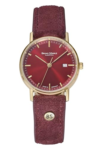 Bruno Söhnle Damenuhr Original NEU Rondo Damenuhr Rot Gold Quarz Saphirglas 30mm- 17-33106-541 von Bruno Söhnle
