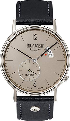 Bruno Söhnle Herren Analog Quarz Uhr mit Echtes Leder Armband 17-13053-861 von Bruno Söhnle