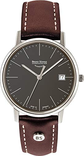 Bruno Söhnle Herren Analog Quarz Uhr mit Echtes Leder Armband 17-13176-841 von Bruno Söhnle