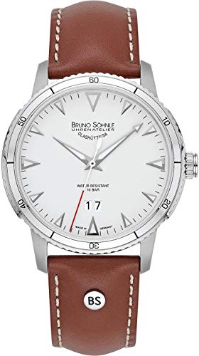 Bruno Söhnle Herren Analog Quarz Uhr mit Leder Armband 17-13207-241 von Bruno Söhnle