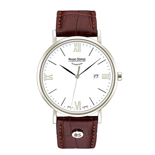 Bruno Söhnle Herren Analog Quarz Uhr mit Leder Armband 17-13085-971 von Bruno Söhnle