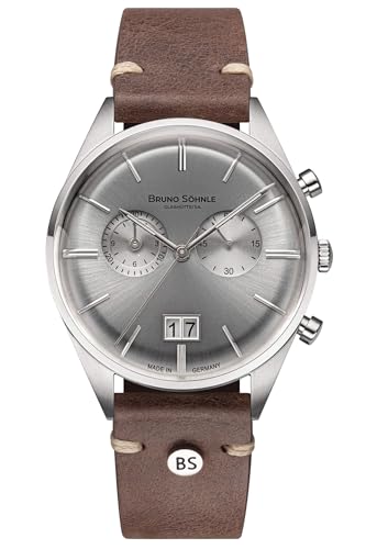 Bruno Söhnle Herrenuhr Original NEU Merano Herrenuhr Dunkelbraun Silber Chronograph Quarz Saphirglas 40mm- 17-13233-241 von Bruno Söhnle