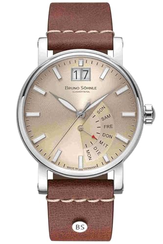 Bruno Söhnle Herrenuhr Original NEU Pesaro I Herrenuhr Braun Silber Quarz Saphirglas 43mm- 17-13073-841 von Bruno Söhnle