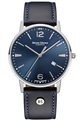 Bruno Söhnle Herrenuhr Original NEU Stuttgart III Big Herrenuhr Blau Silber Quarz Saphirglas 42mm- 17-13175-343 von Bruno Söhnle
