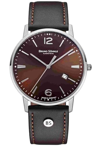 Bruno Söhnle Herrenuhr Original NEU Stuttgart III Big Herrenuhr Braun Silber Quarz Saphirglas 42mm- 17-13175-843 von Bruno Söhnle