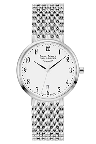 Bruno Söhnle Unisex Analog Quarz Uhr mit Metall Armband 17-13228-920 von Bruno Söhnle