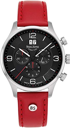 Bruno Sohnle Padua Chronograph | rotes Lederband 17-13196-723 von Bruno Söhnle