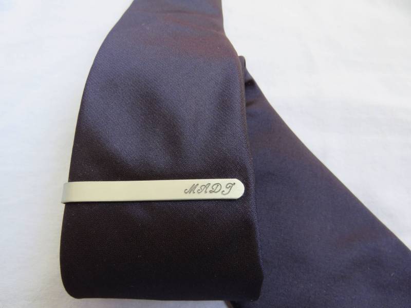 Benutzerdefinierte Gravierte Krawatte Bar Clip Personalisieren Besten Mann Trauzeugen Geschenk Für Männer Papa von BrunoBijoux