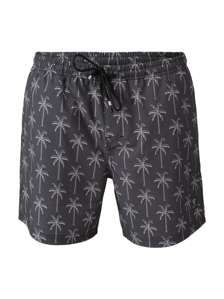 Brunotti Badeshorts Darmin Men Swim Shorts Palmtree Black von Brunotti