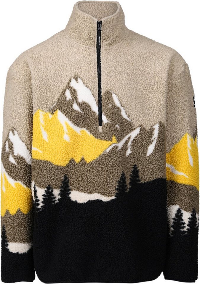 Brunotti Rollkragenpullover Rodrigo-Print Men Fleece BLACK von Brunotti