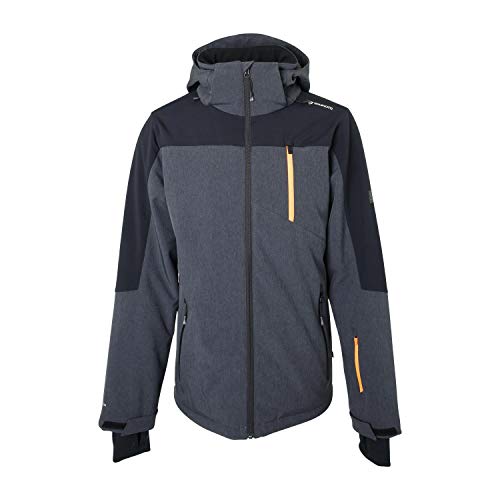 Brunotti Softshelljacke Skijacke Twintip JR FW1920 Boys Softshell Jacket grau & blau (104 Dark Grey Melee, 152) von Brunotti