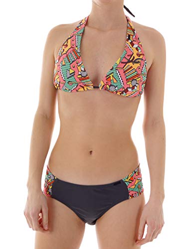 Brunotti Triangel Bikini Bademode Santily grau Polster Muster Print Gr. 38 von Brunotti