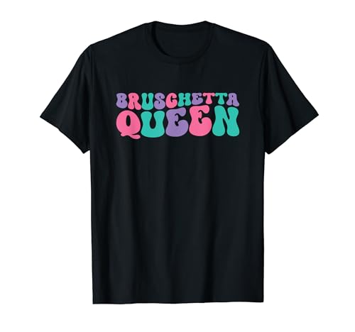 Bruschetta Queen Damen Retro Vintage Wellig Groovy T-Shirt von Bruschetta Queen Clothing Co
