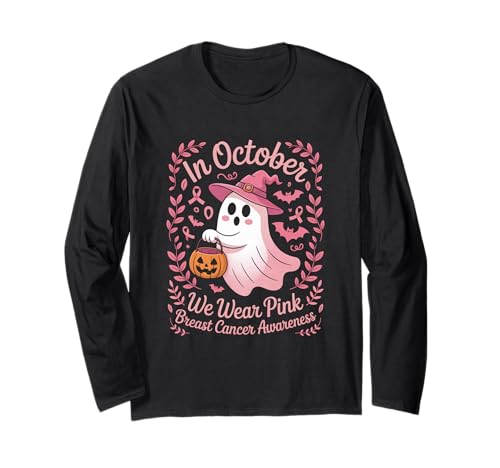 Brustkrebs Frauen Halloween Im Oktober tragen wir Pink Langarmshirt Brustkrebs Frauen Halloween Im Oktober tragen wir Pink Langarmshirt von Brustkrebs Halloween -Design