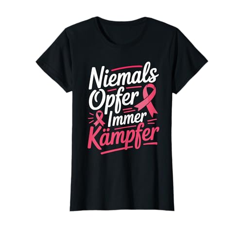 Damen Niemals Opfer immer Kämpfer Brustkrebs T-Shirt von Brustkrebs T-shirt Damen
