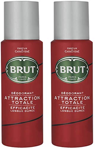 Brut Attraction Totale Deospray für Herren, 200 ml, 2 Stück von Brut