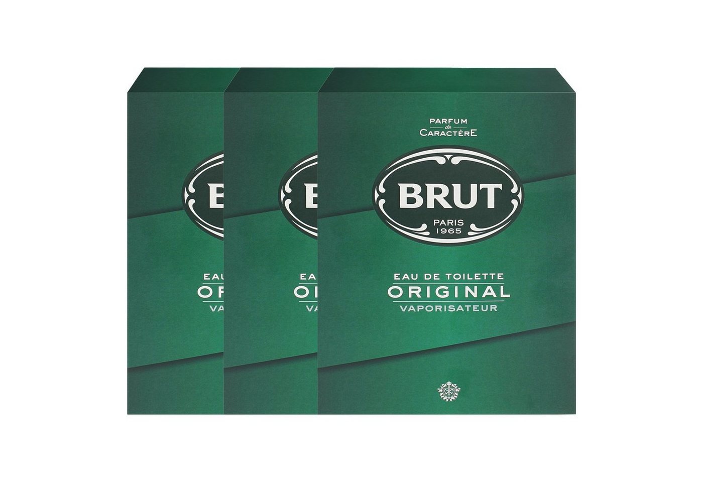 Brut Parfümzerstäuber 3 x Brut Original EDT Vaporisateur for Men Eau De Toilette jeweils 100 von Brut