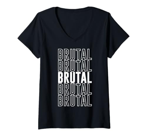Damen Brutal T-Shirt mit V-Ausschnitt von Brutal Apparel