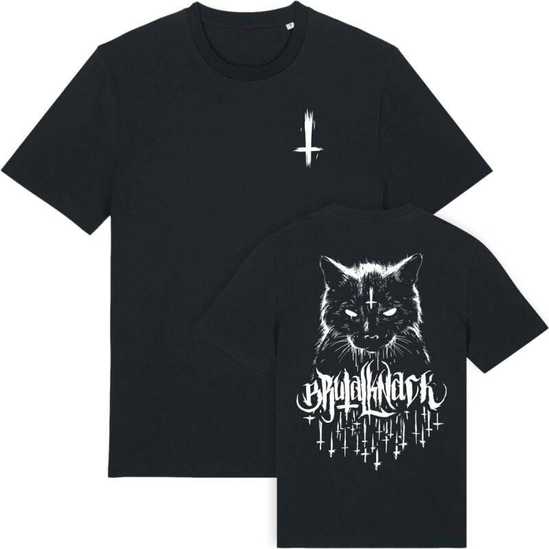 Brutal Knack - Gothic T-Shirt - The Cat From Hell Shirt - S bis 3XL - für Männer - Größe XL - schwarz von Brutal Knack