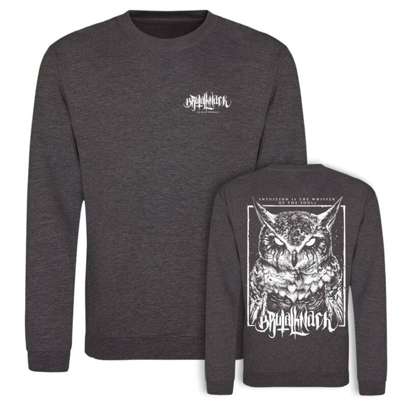 Brutal Knack Owl Crewneck [washed black] Sweatshirt schwarz in XL von Brutal Knack
