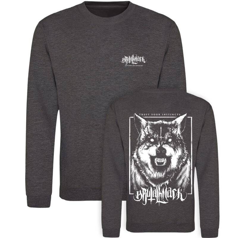 Brutal Knack Sweatshirt - Instincts Crewnec - S - für Männer - Größe S - anthrazit von Brutal Knack