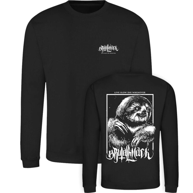 Brutal Knack Sweatshirt - Sloth Crewneck Black - XXL - für Männer - Größe XXL - schwarz von Brutal Knack