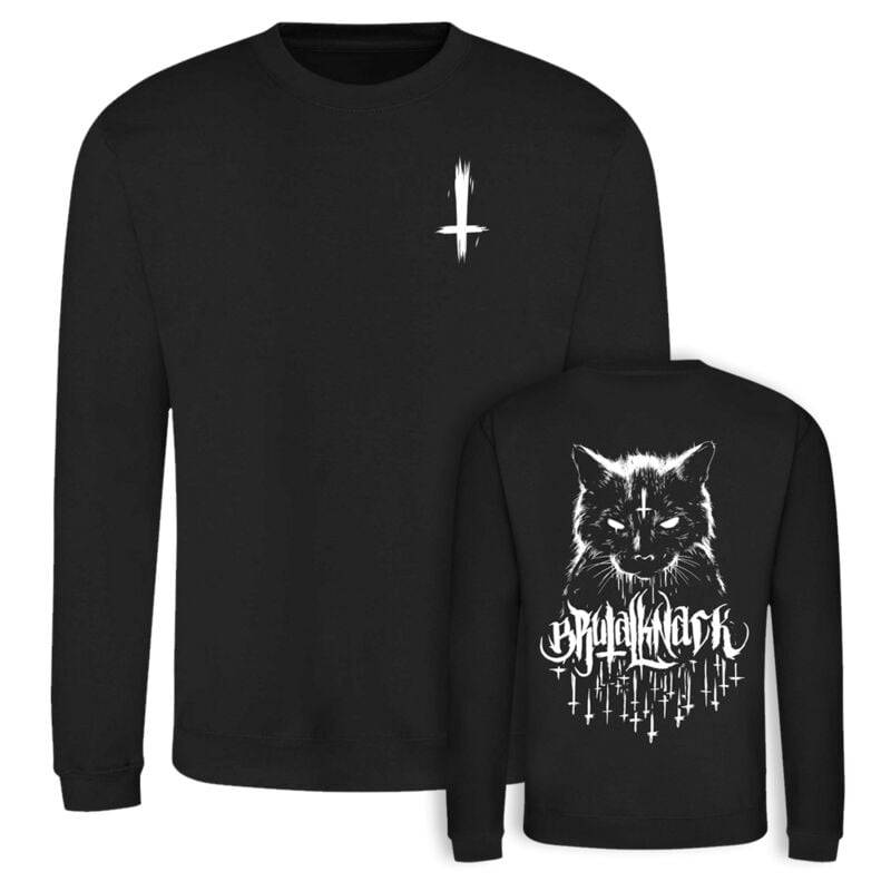 Brutal Knack Sweatshirt - The Cat from Hell Sweater - S bis XXL - für Männer - Größe XXL - schwarz von Brutal Knack