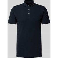 Bruun & Stengade Poloshirt mit kurzer Knopfleiste Modell 'MONIR' in Dunkelblau, Größe L von Bruun & Stengade