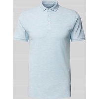 Bruun & Stengade Poloshirt mit kurzer Knopfleiste Modell 'MONIR' in Hellblau, Größe S von Bruun & Stengade