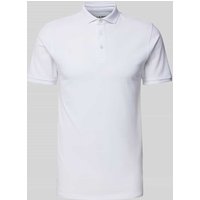 Bruun & Stengade Poloshirt mit kurzer Knopfleiste Modell 'MONIR' in Weiss, Größe L von Bruun & Stengade