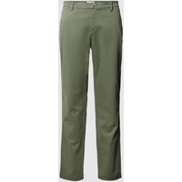 Bruun & Stengade Slim Fit Chino mit Viskose-Anteil Modell 'OLAV' in Khaki, Größe 34/32 von Bruun & Stengade