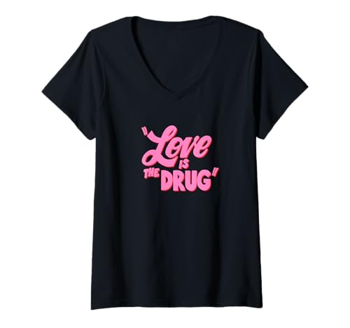 Damen Bryan Ferry Music Legend | Love is The Drug Merch | BF1030 T-Shirt mit V-Ausschnitt von Bryan Ferry