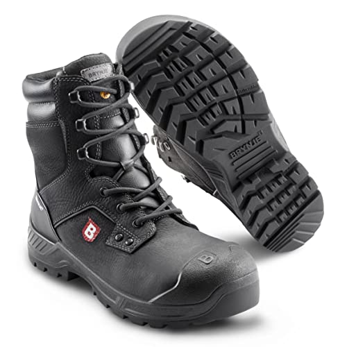 Brynje Arbeitsschuh Breeze S3 SRC Robuste Sicherheitsstiefel mit breite Passform und Futter aus Kunstfel - Schwarz - Gr. 42 von Brynje