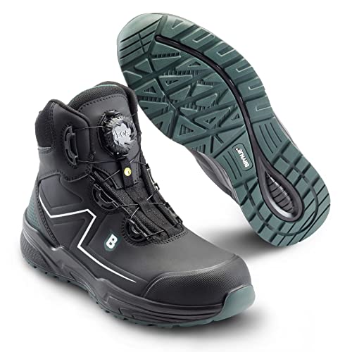 Brynje Arbeitsschuh Green Way Low Boot S3 SRC Sicherheitsstiefel Flexibler, Leichter und strapazierfähiger Sicherheitsschuh mit BOA® Fit System - Schwarz - Gr. 45 von Brynje
