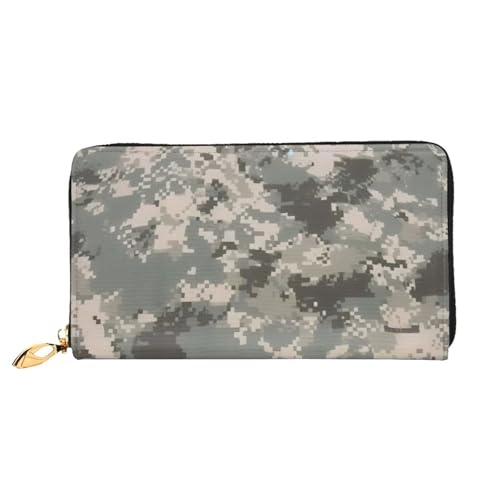 Bryptxztxt Army Digital Camouflage Damen Lange Geldbörse - Große Kapazität PU Leder Geldbörse mit Kartenhalter Etui Kredit Münzen Geldbörsen & Reißverschluss Clutch Geldbörsen für Damen & Mädchen, von Bryptxztxt