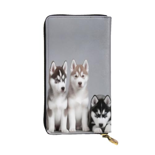 Bryptxztxt Dogs Damen Lange Geldbörse – Große Kapazität PU-Leder Geldbörse mit Kartenhalter Fall Kreditmünzen Geldbörsen & Reißverschluss Clutch Geldbörsen für Damen & Mädchen, Größe 3D, 3 D, Casual von Bryptxztxt