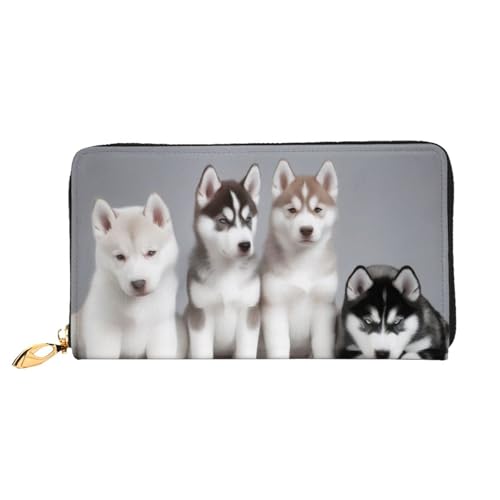 Bryptxztxt Dogs Damen Lange Geldbörse – Große Kapazität PU-Leder Geldbörse mit Kartenhalter Fall Kreditmünzen Geldbörsen & Reißverschluss Clutch Geldbörsen für Damen & Mädchen, Größe 3D, von Bryptxztxt