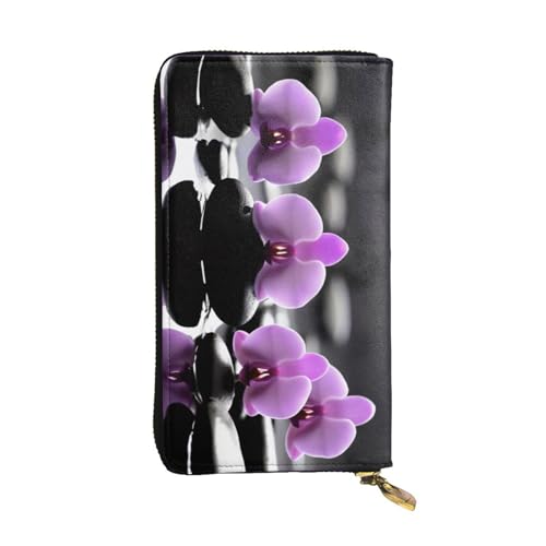 Bryptxztxt Flowers in Spa Damen Lange Geldbörse - Große Kapazität PU Leder Geldbörse mit Kartenhalter Etui Kredit Münzen Geldbörsen & Reißverschluss Clutch Geldbörsen für Damen & Mädchen, Größe 3D, 3 von Bryptxztxt
