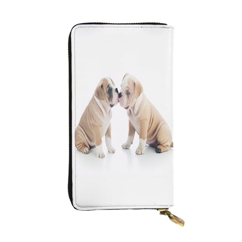 Bryptxztxt Lazy Dog Puppy Damen Lange Geldbörse - Große Kapazität PU Leder Geldbörse mit Kartenhalter Etui Kredit Münzen Geldbörsen & Reißverschluss Clutch Geldbörsen für Damen Mädchen, Größe 3D, 3 D, von Bryptxztxt