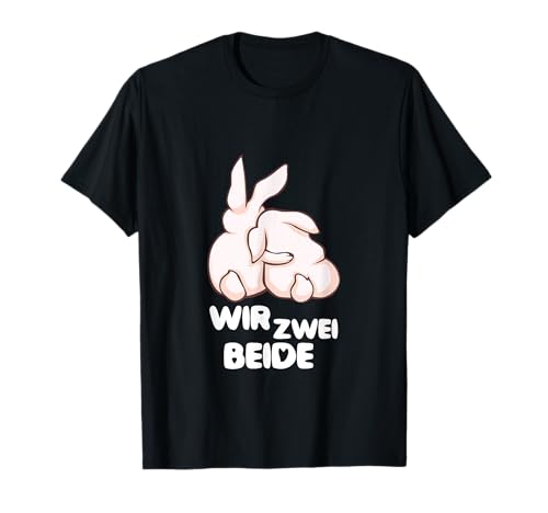 Hasen-Paar Freundschaft Liebe Hase Spruch Kinder Damen T-Shirt von BsER Hase T-Shirt