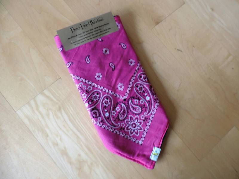 Hot Pink Fleece Gefütterte Bandana Handgemachter Gesichtswärmer, Ski Maske Hot Pink Fleece Gefütterte Bandana Handgemachter Gesichtswärmer, Ski Maske von BsTextiles