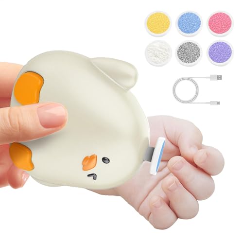 6 Ersatzköpfe Trimmen, Fingernagelschleifer, 7,6 x 2,76 x 1,77 Zoll, sanft und sicher, ergonomisches Design, elektrische Baby-Nagelfeile für Kleinkinder, Neugeborene, Erwachsene von Bsbkoj