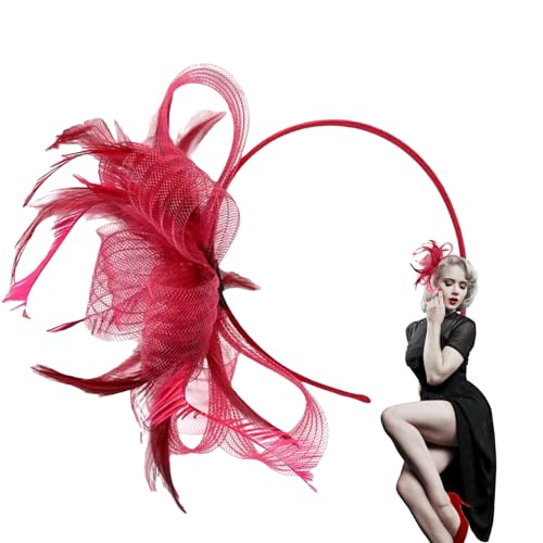 Bsbkoj Fascinator Für Damen | Retro Kopfbedeckung,Kleine Hüte Netzhauben Haarschmuck Täglich Damen Feste Kostümpartys Gesellschaftliche Anlässe Hochzeiten von Bsbkoj